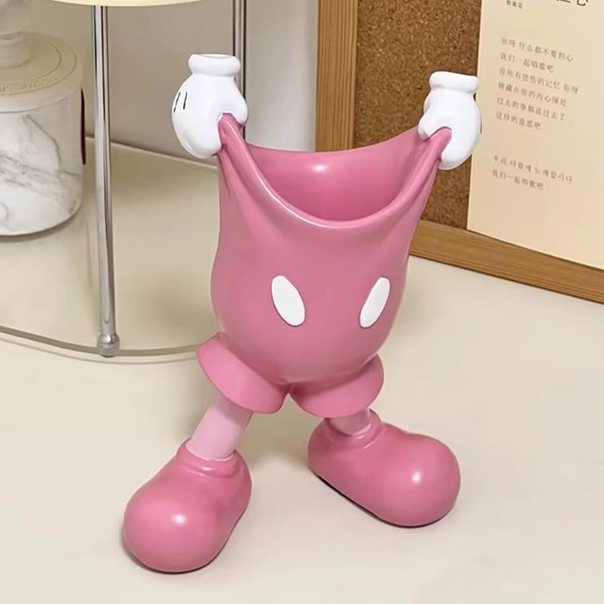 FUEMEILY Cute Mouse Pen Holder for Desk, Cartoon Mouse Vase Makeup Brush Holder, Birthday Party Supplies Gift for Home Decoration