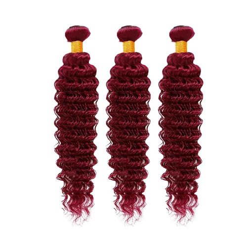 Condescension Bundles Human Hair 26 28 30 inch Burgundy 99J Deep Wave Human Hair Bundles Wine Red Burgundy Unprocessed Quick Weave for Black Women
