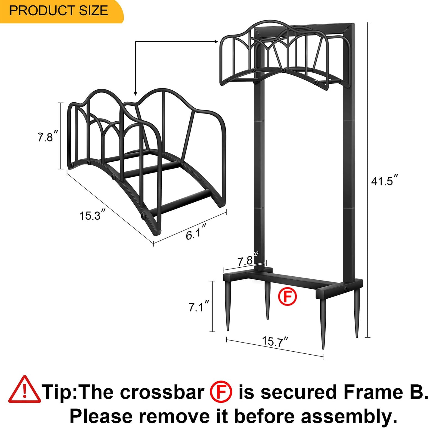 Shomextol Garden Hose Holder -Upgraded Hose Holder Holds 100-feet Hose,Freestanding Heavy Duty Hose Hanger,Sturdy Hose Stand for Lawn & Yard,Black