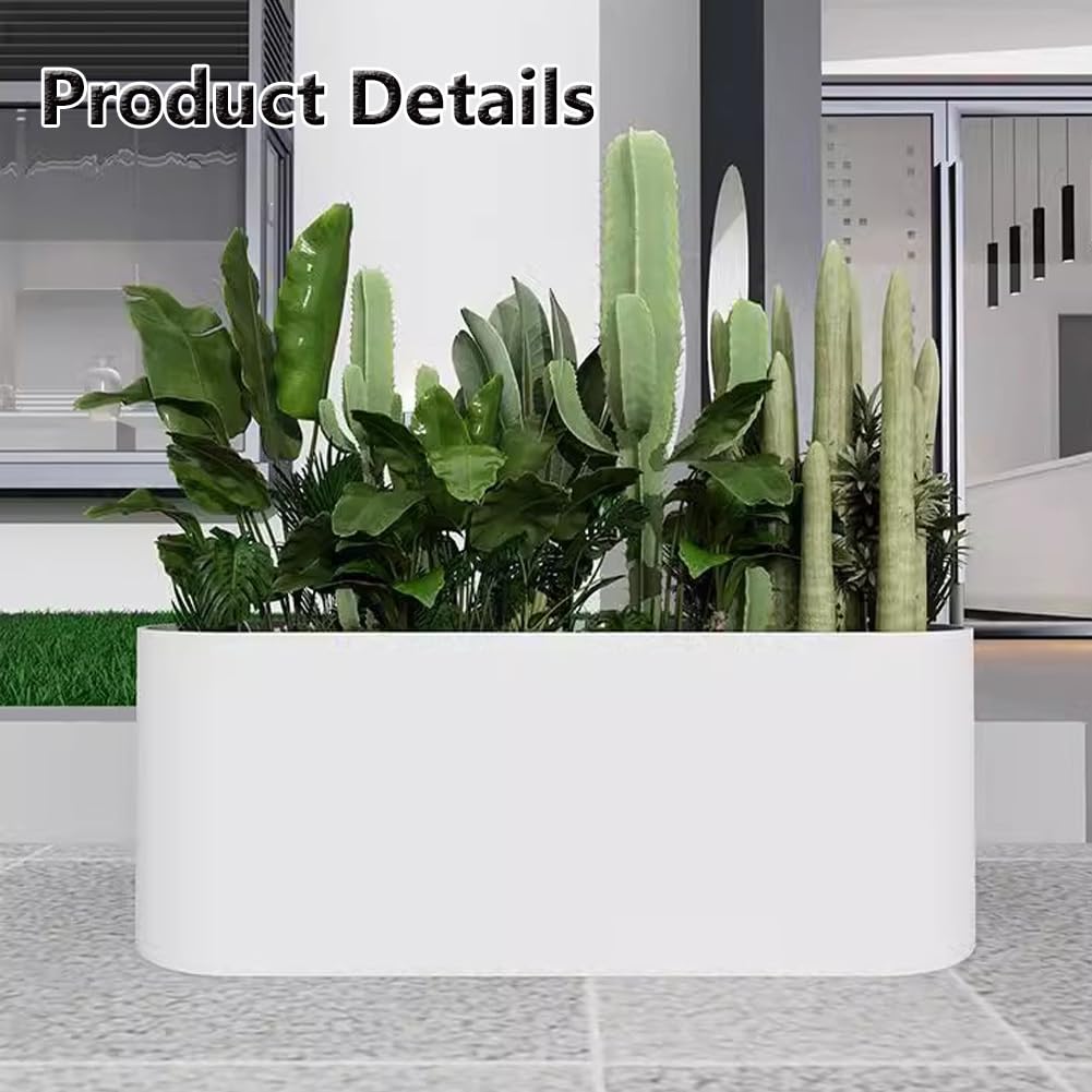 Sions Freestanding Planter Garden Beds, Outdoor Galvanized Planter Raised Garden Boxes, Raised Vegetable Gardens and Balcony Plant Tray Planting Beds,Black 50cm*30cm*50cm