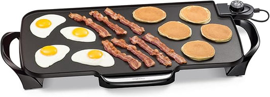 Presto 07061 22-inch Electric Griddle With Removable Handles, Black, 22-inch & 07030 Cool Touch Electric Griddle
