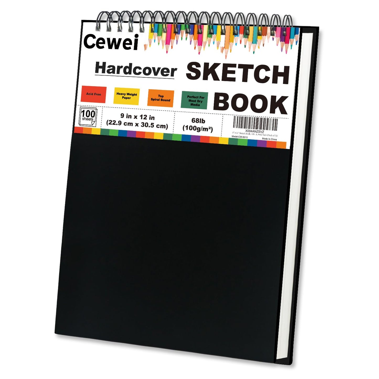 9" x 12" Sketch Book, Top Spiral Sketchbook, 100 Sheets Sketch Pad, (68 lb/100 GSM) Drawing Paper Pad, Drawing Pad for Kids, Artist Sketchbook for Drawing, Illustration & Art Supplies.