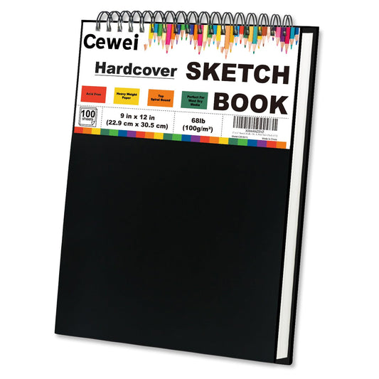 9" x 12" Sketch Book, Top Spiral Sketchbook, 100 Sheets Sketch Pad, (68 lb/100 GSM) Drawing Paper Pad, Drawing Pad for Kids, Artist Sketchbook for Drawing, Illustration & Art Supplies.