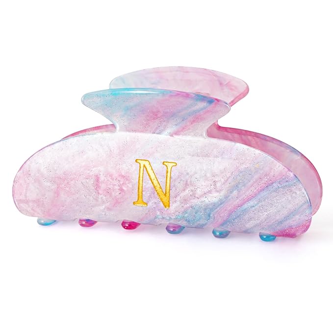 Gifts for Niece Sister Daughter Her | Personalized Hair Clips Initial Hair Claws Cute | Gifts for Girls Women Mom Bridesmaid Bride Wife Friend Teacher - Lavender,N