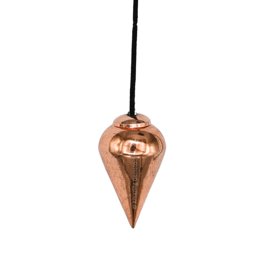 Amazing Gemstone Healing Metal Pendulums for Divination, Copper Dome Cone Copper Pendulum High Energy Pendulo de Bronce Pendulos de Mesa MP60