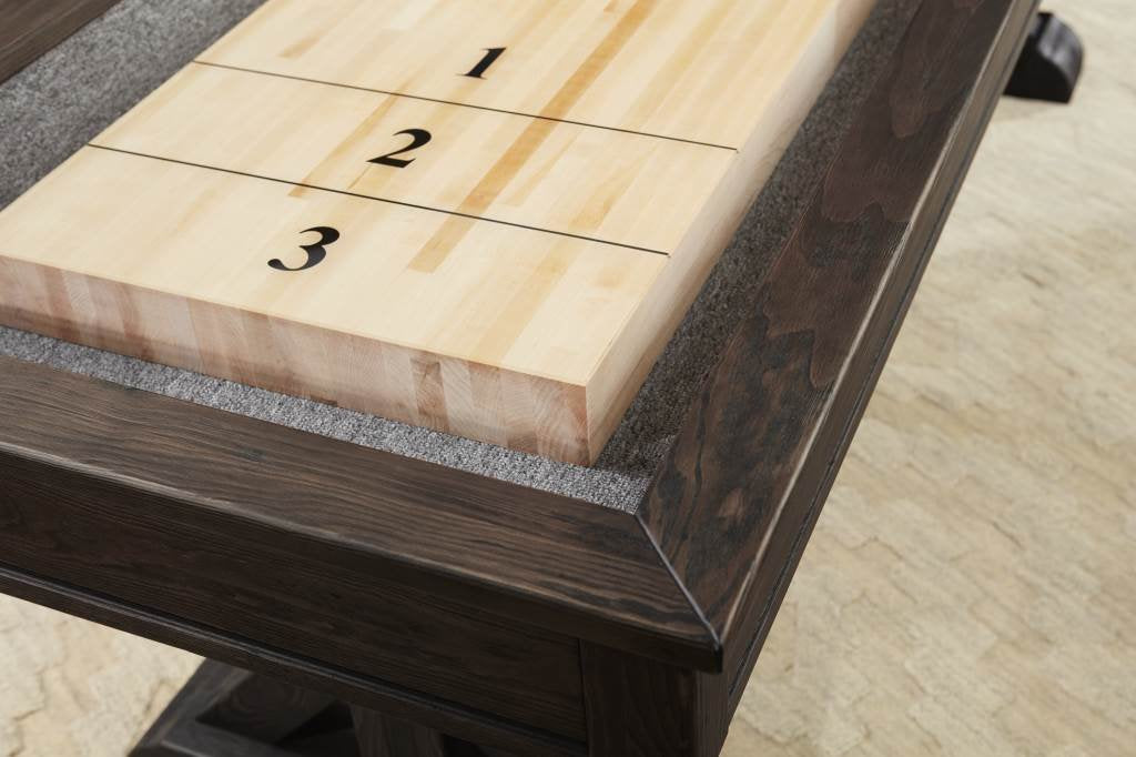 Playcraft Brazos River 12' Weathered Black Pro-Style Shuffleboard Table