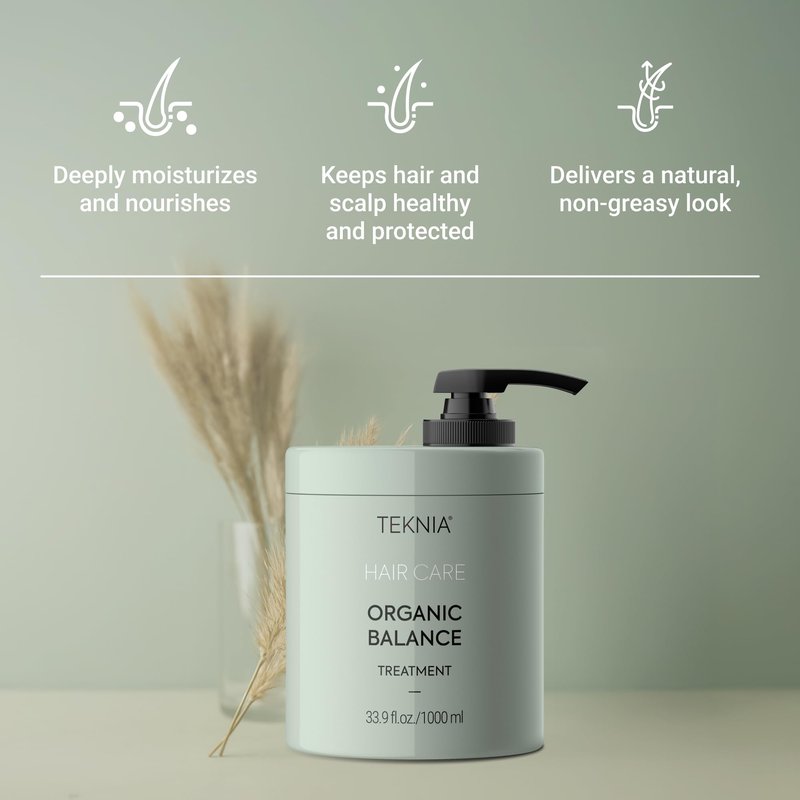 LAKMÉ Teknia Organic Balance Treatment, Hydrating Hair Mask, Deep Moisture Hair Treatment, 33.9 Fl Oz