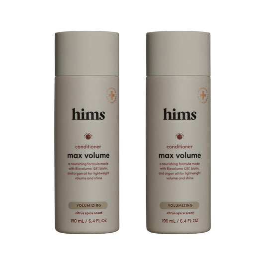 hims Max Volume Conditioner - Biovolume 128, Biotin & Argan Oil - Volumizing & Hydrating Conditioner - Paraben-Free & Sulfate-free - Citrus Spice Scent - 6.4 Fl Oz, 2 Pack