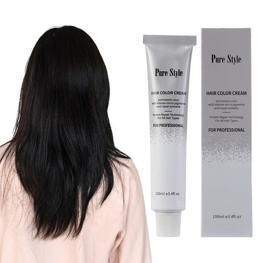 YSNSTYLE-PureStyle 3.4 fl oz(100ml) Hair Color Cream, Ammonia-Low Permanent Hair Dye with Nourishing, Light Neutral Brown Long-Lasting Fade-Resistant Color, At-Home Salon Quality Hair Coloring