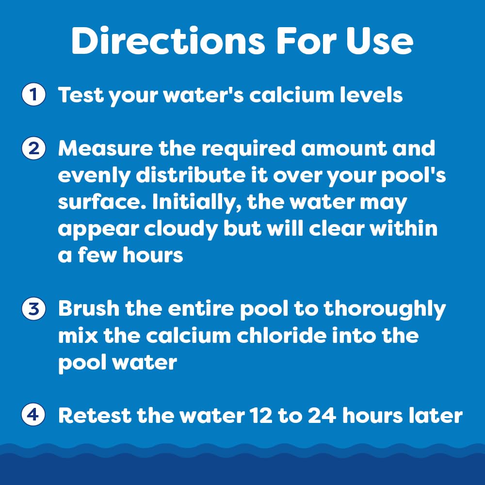 In The Swim Calcium Hardness Increaser for Swimming Pools - Fast-Acting, Scale Prevention - 94% Calcium Chloride - 45 Pounds