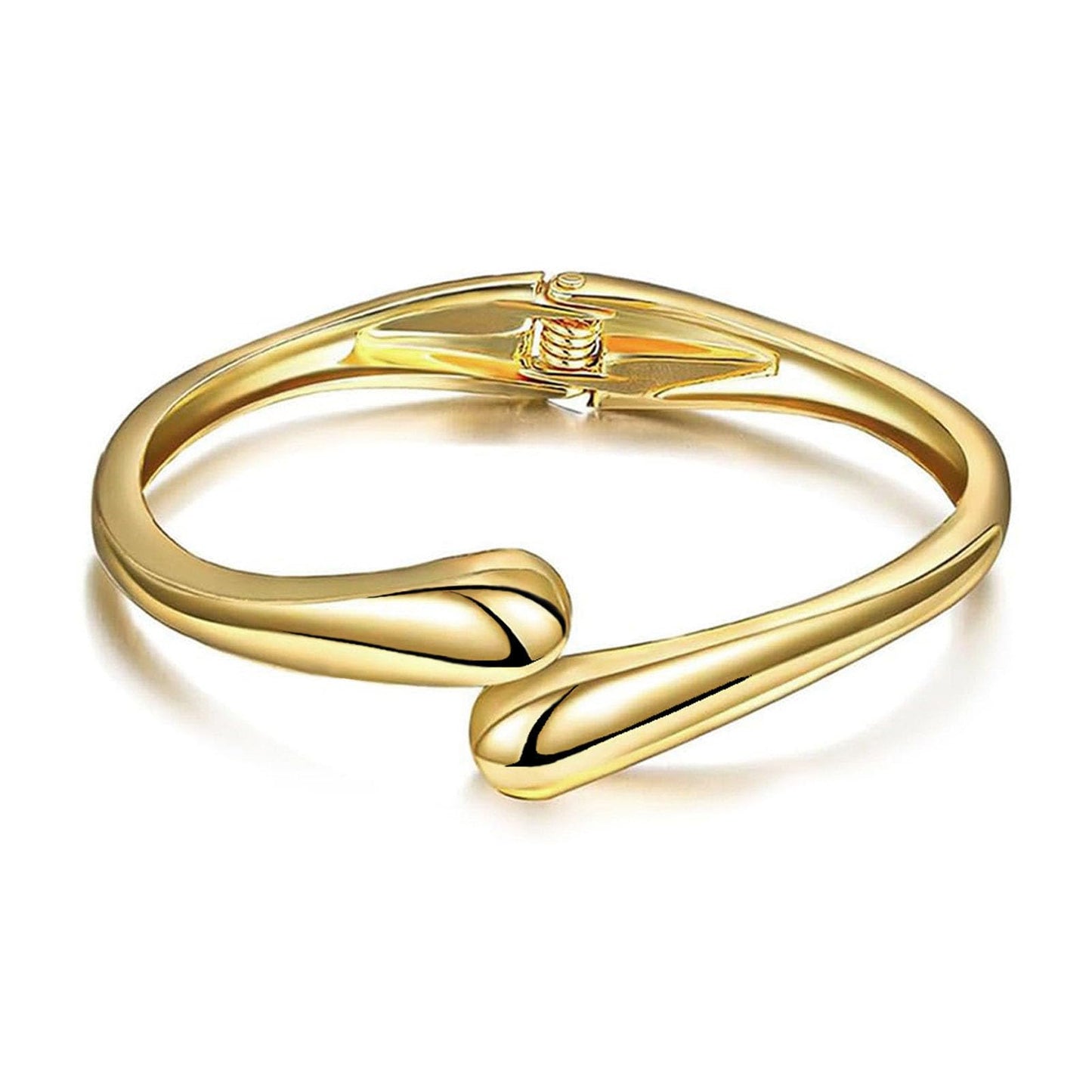 MTINEAPS Gold Bangle Bracelets for Women Teens Trendy Chunky Adjustable Twist Cuff Bracelet Jewelry Gifts (Gold)