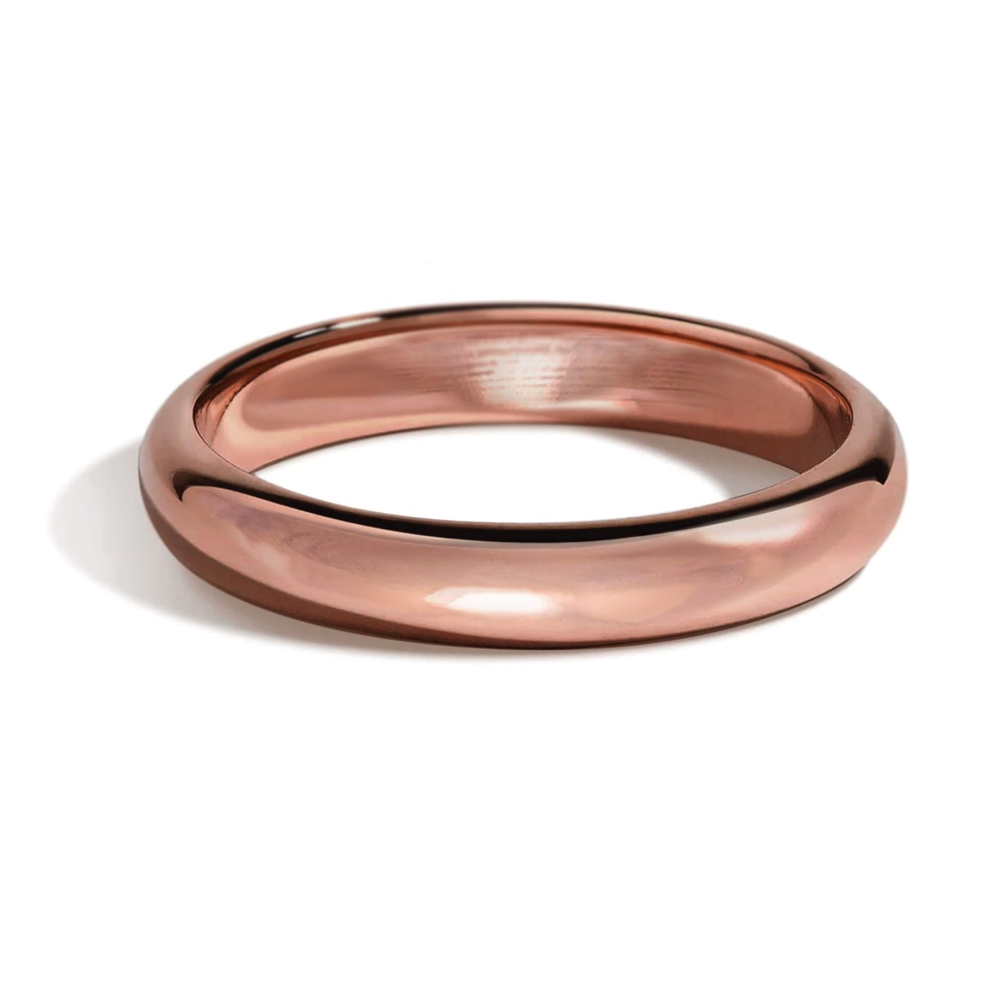 IVY & BAUBLE Pure Uncoated Solid Copper Ring for Men & Women — Lab-Tested, Raw Authentic Copper Band, Wellness Jewelry, Crafted in USA, 3mm, Size 7