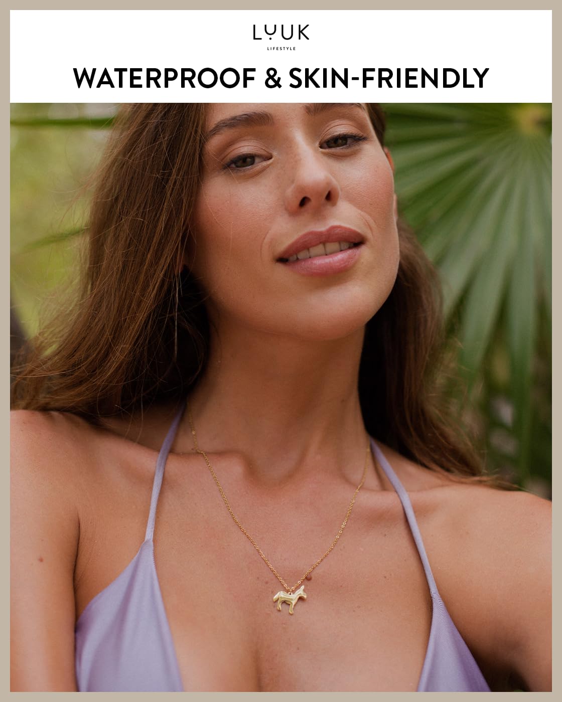 LUUK LIFESTYLE 14k Gold plated Llama|Donkey pendant necklace, Stainless steel, 19in adjustable sturdy chain, Holiday Gift for Her, Strengh Resilience, dainty, trendy, winter (HAPPINESS Gift Card)