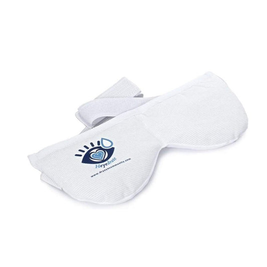 Heyedrate Heated Eye Mask - Soothing Warm & Cold Compress for Temporary Relief of Irritated Eyes - Reusable Mask, White