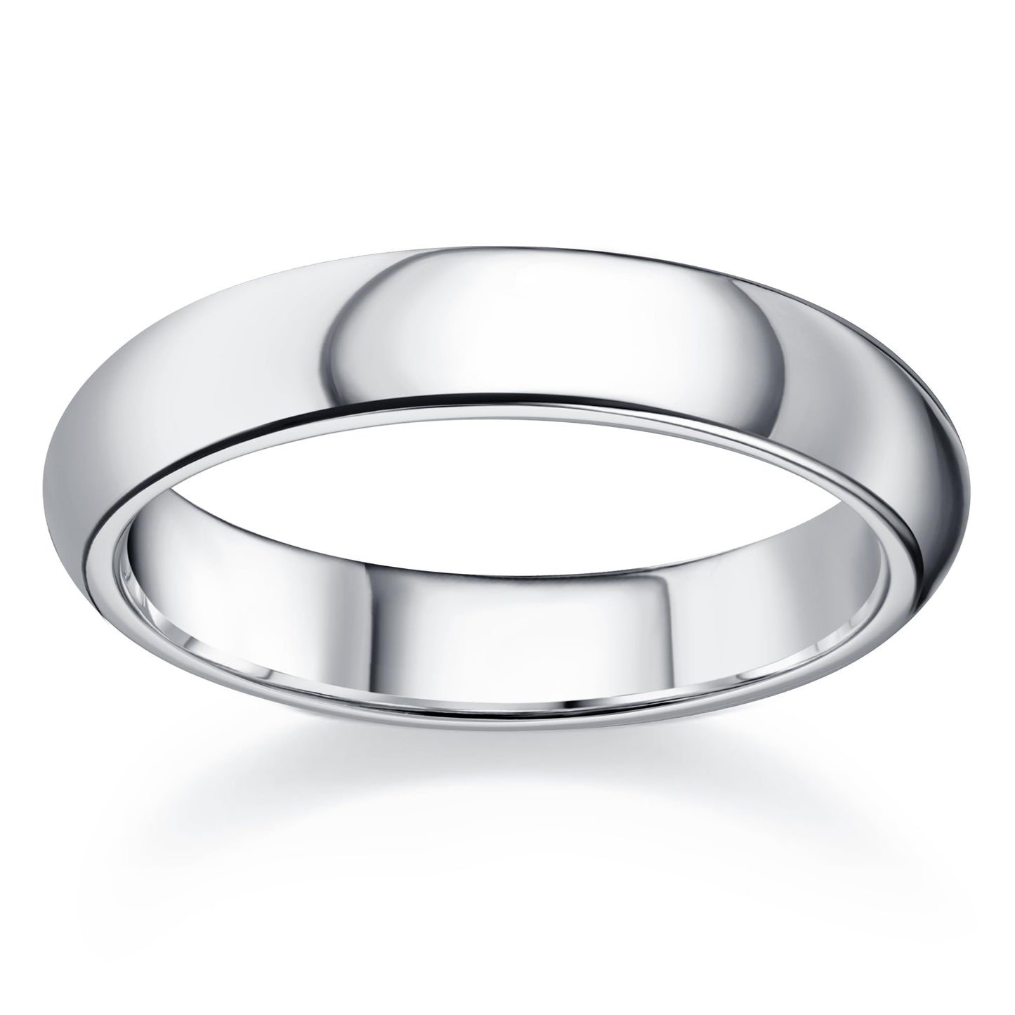 Florideco 5mm Stainless Steel Ring Wedding Bands for Women Mens Ring Wedding Band Plain Dome High Polished Size 9