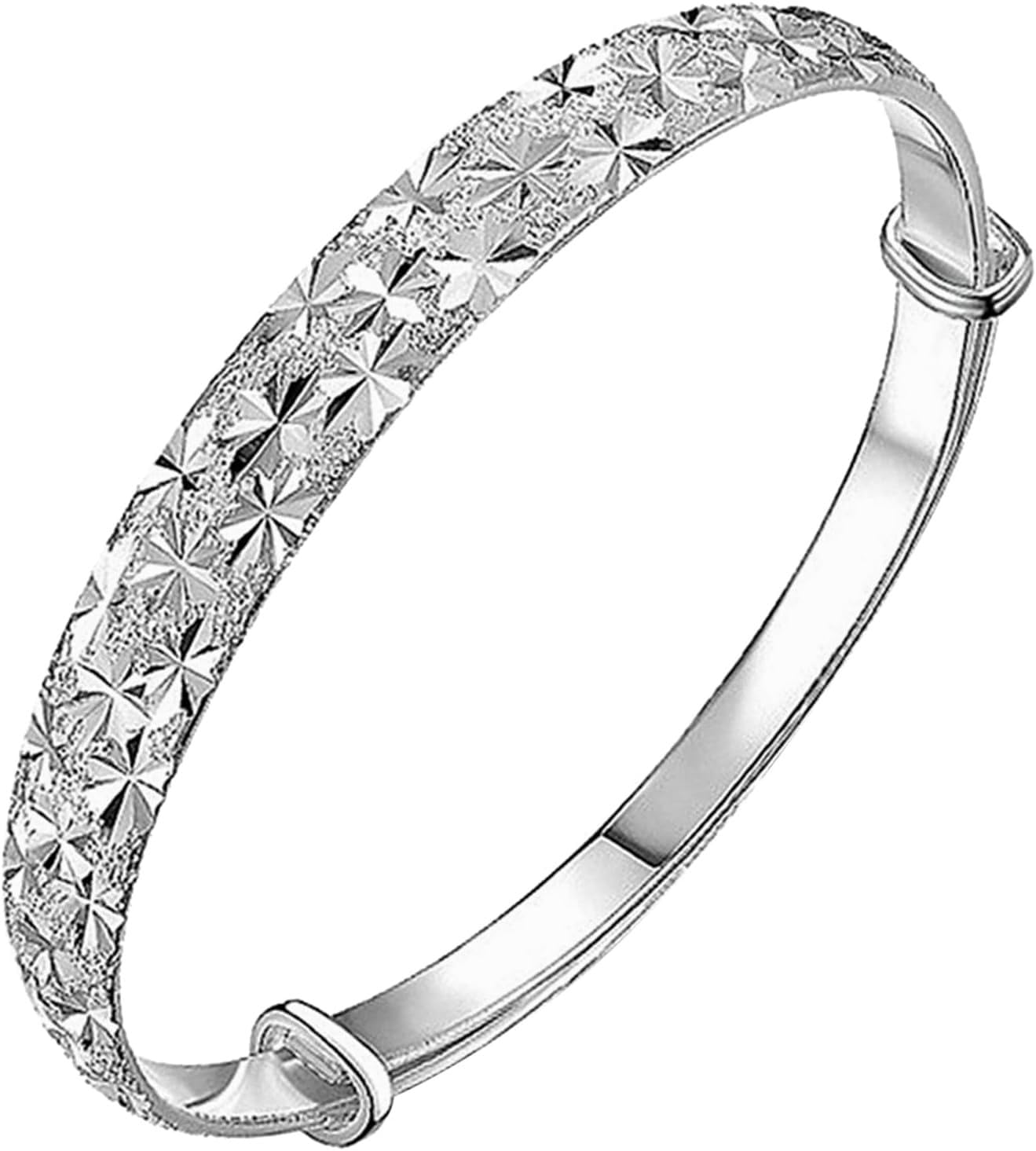 XBKOJBA Womens Silver Bangle Bracelets Ladies Fashion Jewelry Handmade Bracelet for Mothers Day Gifts