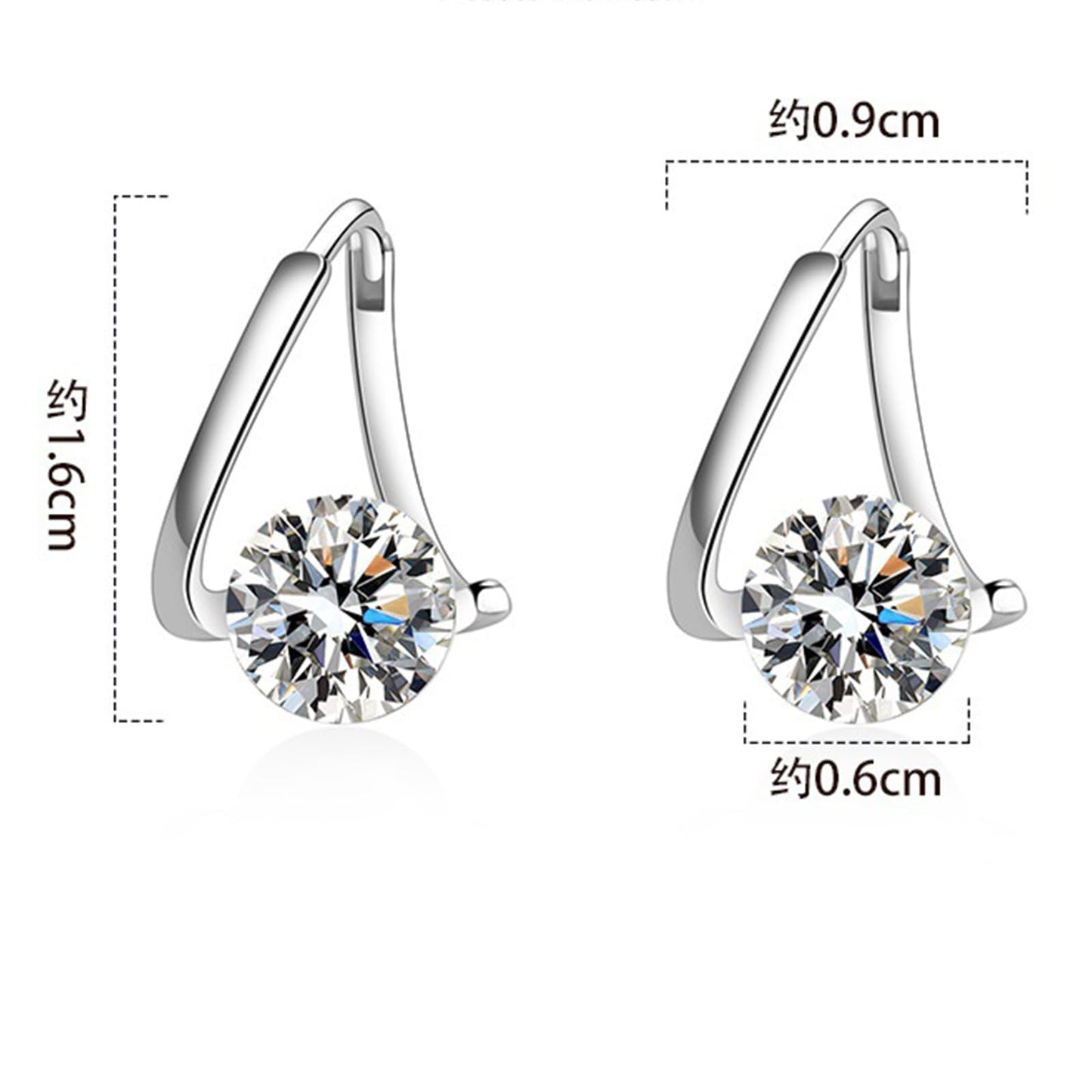 Halolux Lymphatic Germanium Earrings for Women, 2 Pairs Dainty CZ Zircon Acupressure Earrings for Lymphvity Drainage Support Hypoallergenic Ear Jewelry Gift (Silver1)