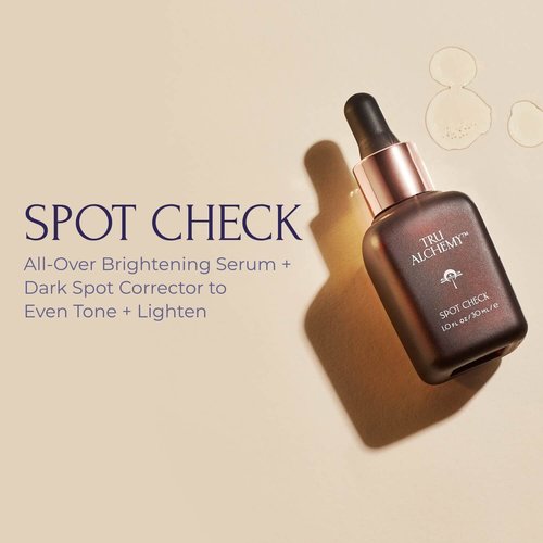 Tru Alchemy Spot Check + Eye Elixir Bundle | Brightening Serum + Spot Corrector with Niacinamide, TriDroxy Acid Blend, Hyaluronix + Cooling Eye Treatment with Hyaluronix, Caffeine, & Vitamin C