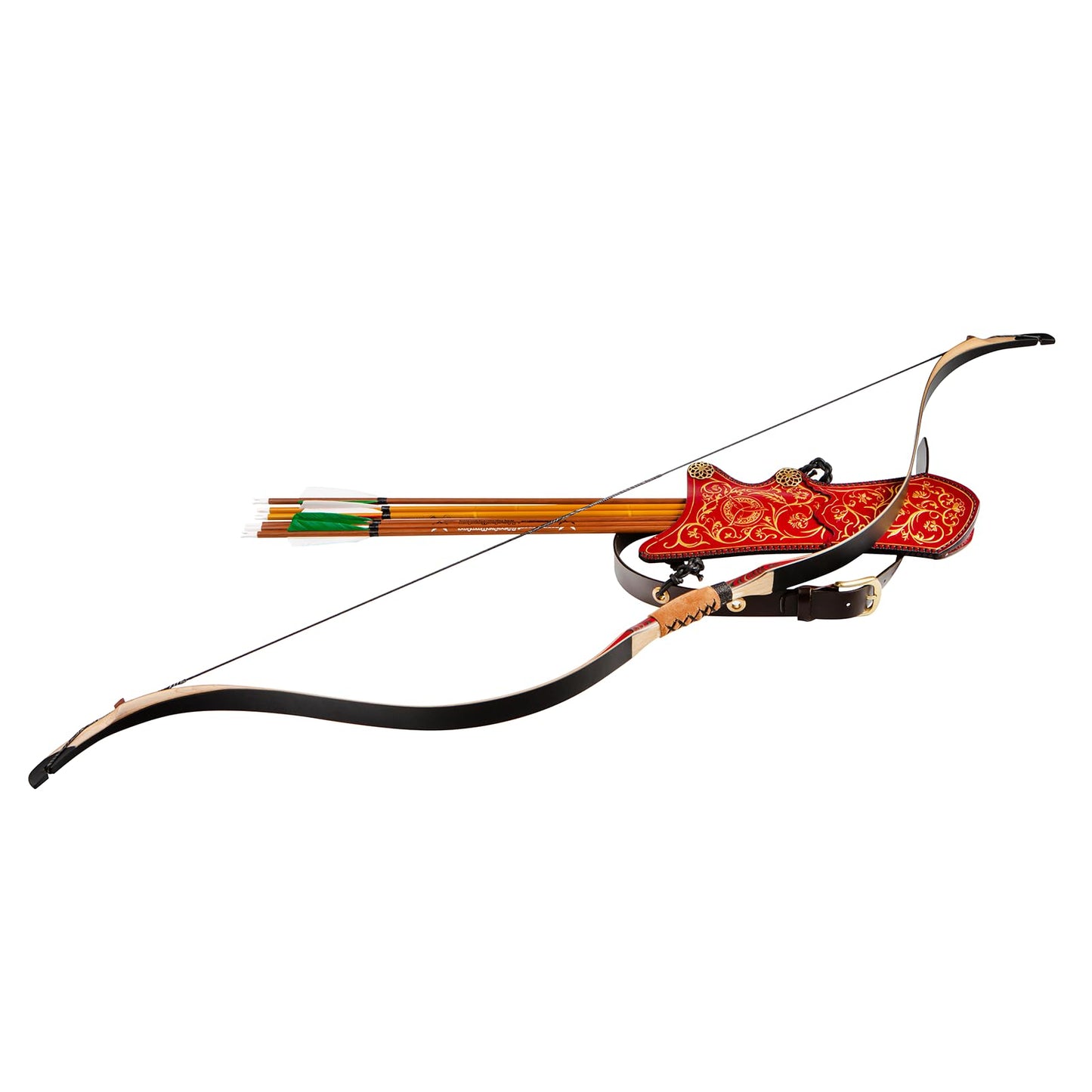 Deerseeker Archery 52" Recurve Bow Traditional Handmade Longbow Ambidextrous Horsebow Set for Adults & Youth Practice Target Shooting (Horsebow Pro 50lbs)