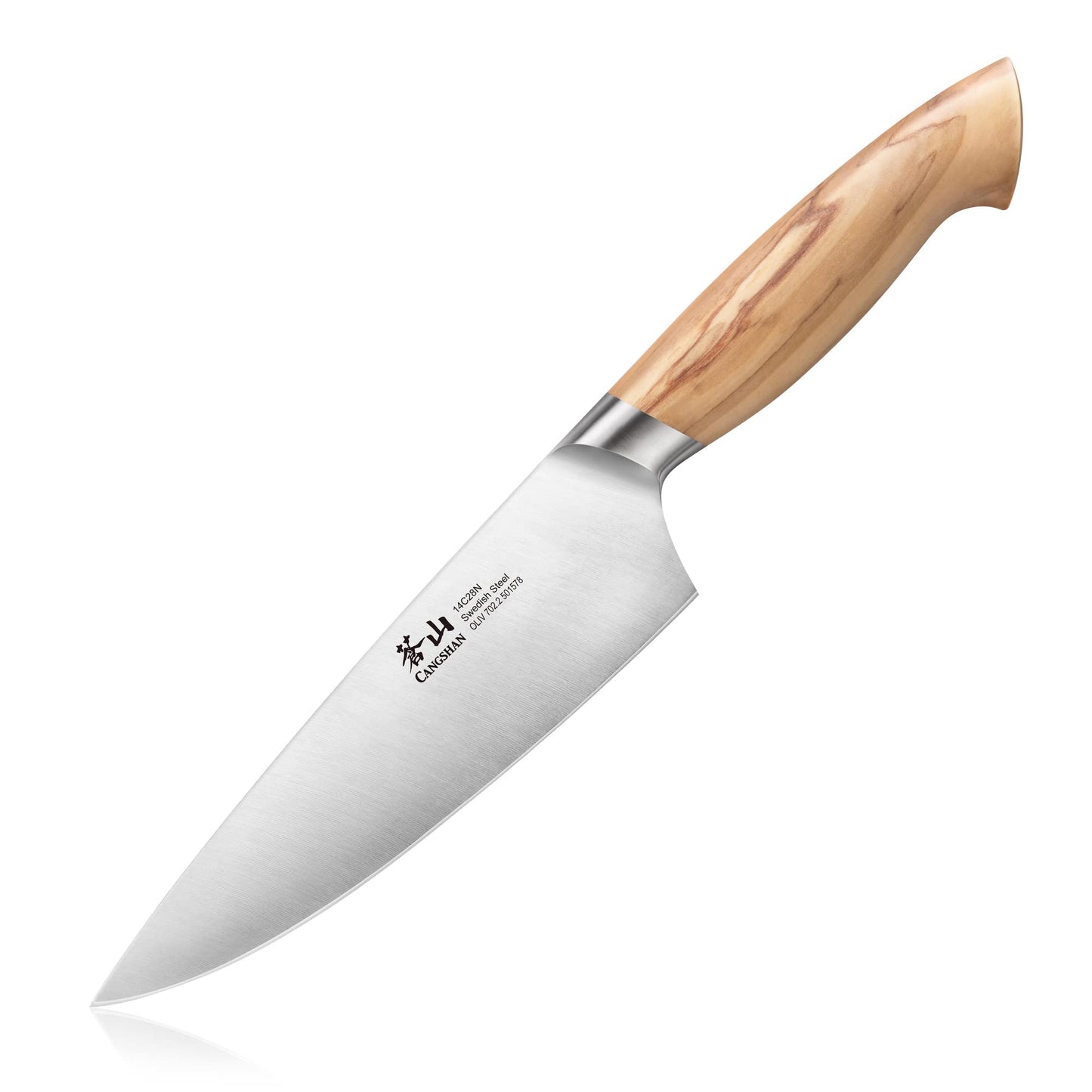 Cangshan OLIV Series 6-Inch Chef's Knife, Forged Swedish 14C28N Steel, 501578