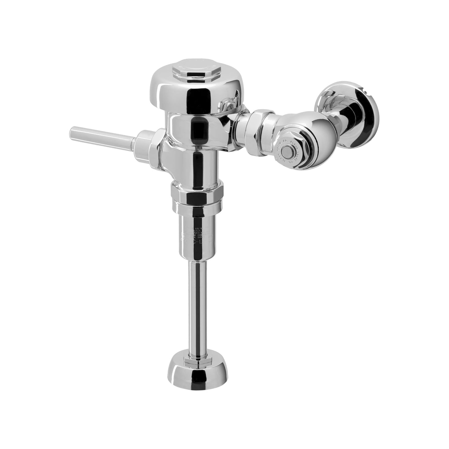 Sloan Regal 186 Exposed Manual Urinal Flushometer, 0.5 GPF Manual Flush Valve - Single Flush Non-Hold-Open Handle, Fixture Connection Top Spud, Polished Chrome Finish, 3982628
