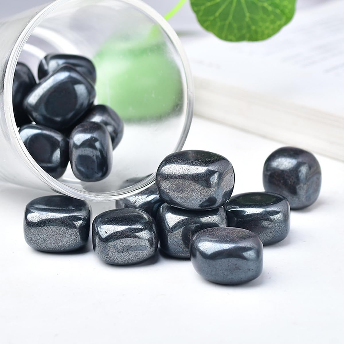Erliway Pyrite Healing Crystal Stones, 1.25-2.0" Large Reiki Healing Gemstones Natural Tumbled Polished Stones for Energy Witchcraft Therapy Meditation