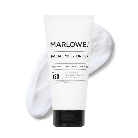 MARLOWE. Facial Moisturizer for Men, 6 oz, Lightweight, Non-Greasy Daily Face Lotion, Hydrates, Nourishes & Soothes, Clean, Vegan Formula with Aloe Vera & Green Tea Extract, Fresh Aloe Citron Scent