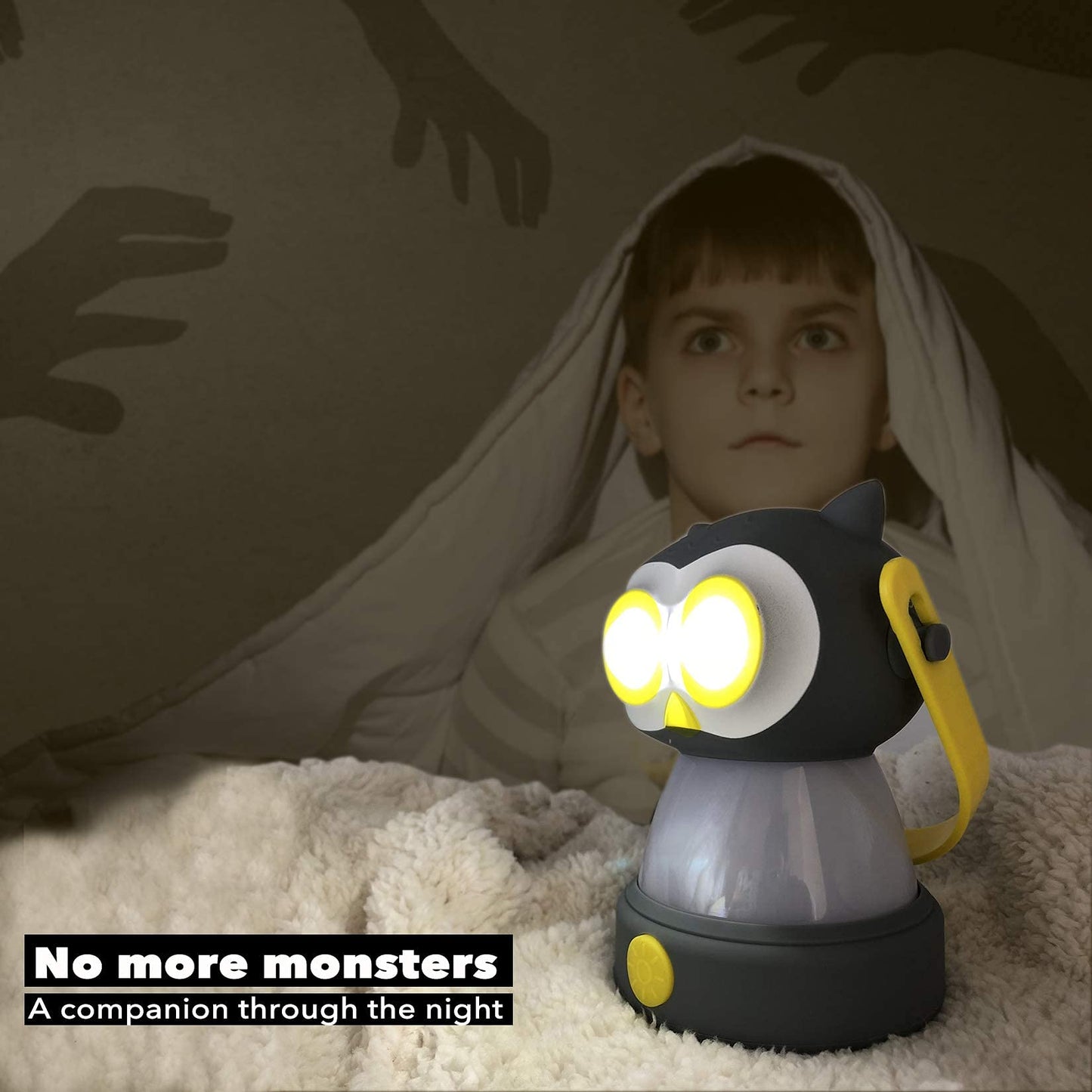 Outdoor Equipment LED Camping Lantern & Headlamp Set for Kids, FANT.LUX Battery Powered Night Light for Emergency, Hurricane, Lightweight Tent Lamp for Children (Owl Set)