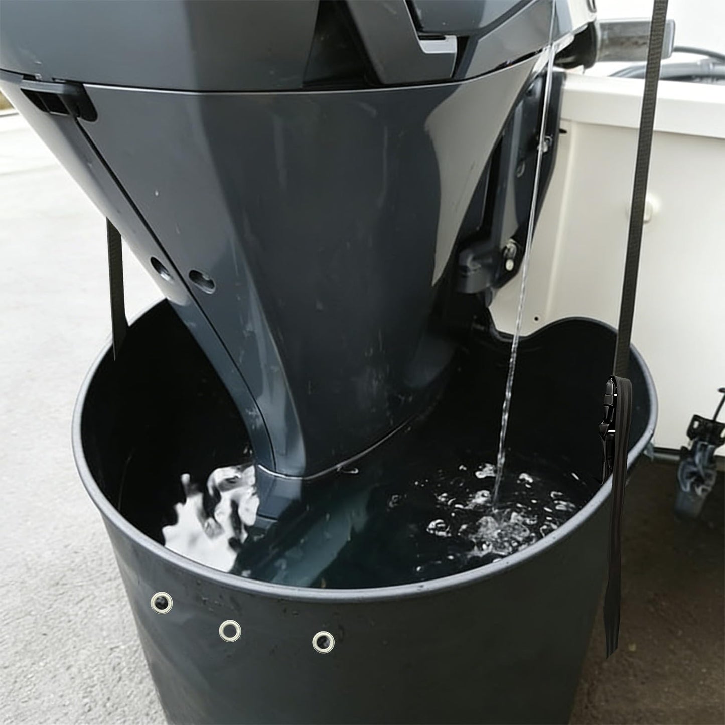 FEIJAZUM Outboard Motor Flushing Bag for Outboard Flushing on Land, 27.6'' x 27.6'' x 30'', Outboard Engines Flushing Bag Suitable for Under 350HP Outboards (0-350HP Outboard Motor)