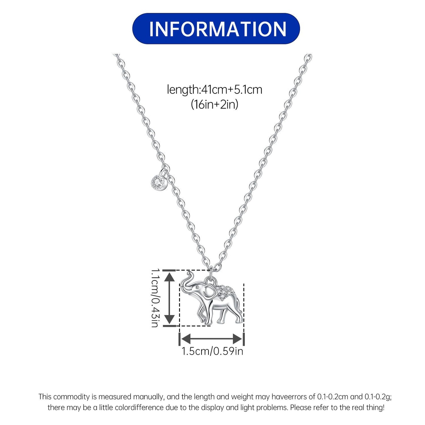 MISEFF 925 Sterling Silver Fashion Pendant Necklace for Women，Fashion Jewelry, 18K Gold Plated， Advanced Retro Series Link Chains ，Basic Multifunctional Accessories Suitable for Multiple Occasions and Daily Wear (Elephant)