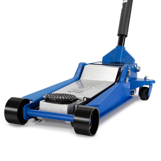 A A IN Hydraulic Low Profile Service/Floor Jack with Dual Piston Quick Lift Pump, 4 Ton (8,000 lb) Capacity, Blue
