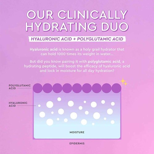Glow Recipe Plum Plump Hyaluronic Acid Face Cream (50 ml) + Mini Travel Size (20 ml) - Daily Hydrating Skin Moisturizer to Plump, Balance, and Brighten Skin - Vegan Whipped Gel for a Daily, Dewy Glow