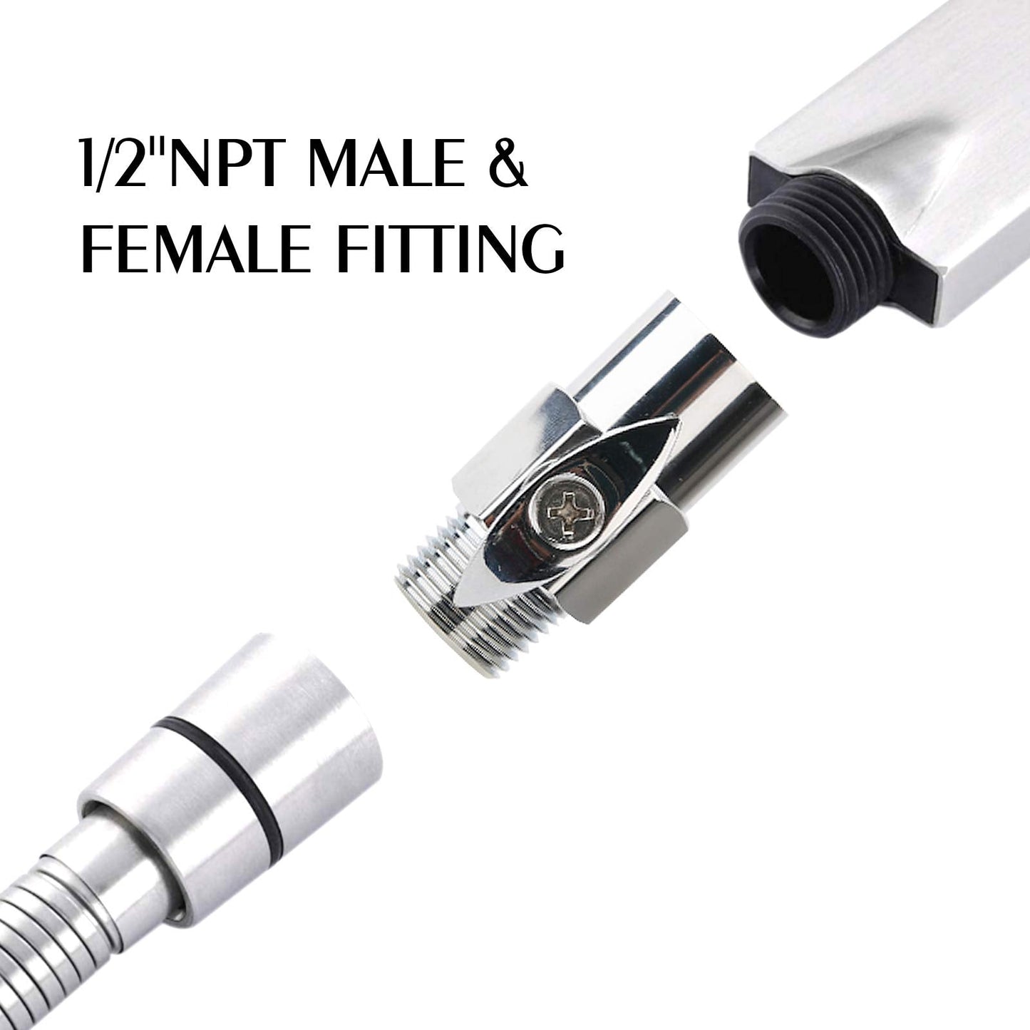 Watflow Water Shut Off Valve, Shower Head Water Saver, Shower Head Flow Restrictor, Shower or Garden Water Flow Control Valve 1/2"NPT…