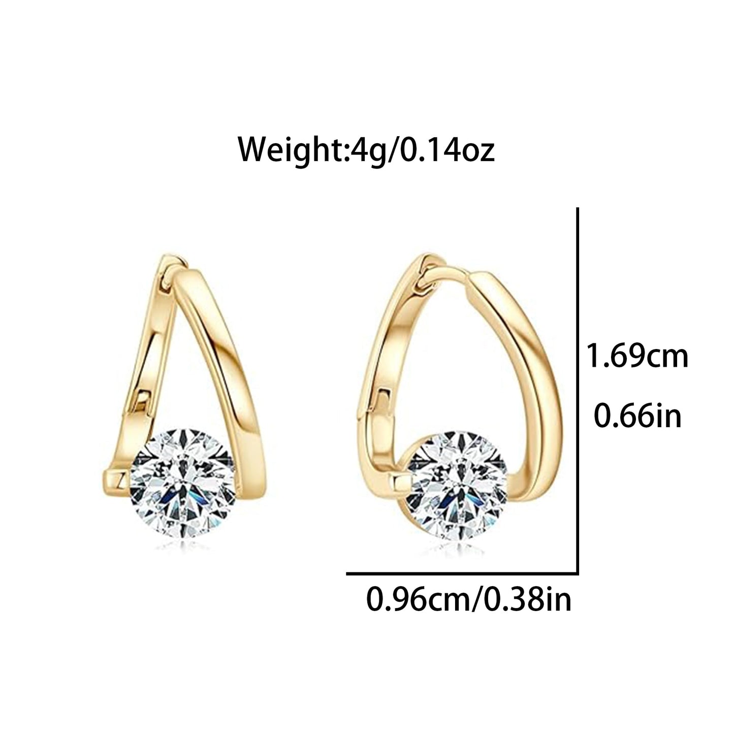 Lymphatic Germanium Earrings Lymphatic Drainage Earrings Atheniz Lymphatic Earrings Cubic Zirconia Earring Lymphatic Hoop Earrings for Women (2pair gold)
