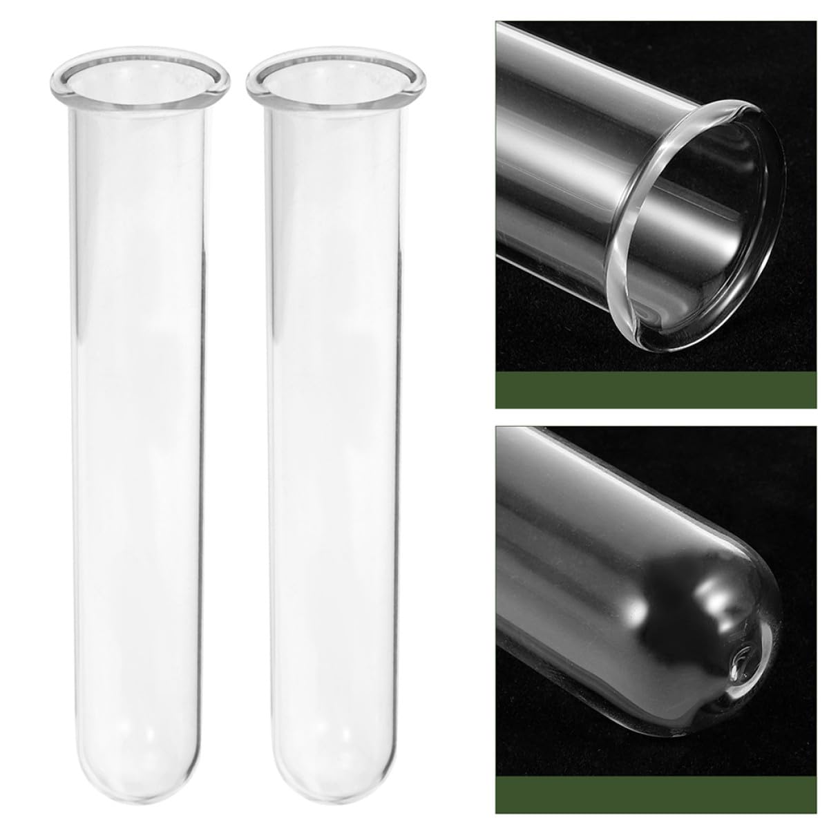 Healvian 4pcs Glass Propagation Test Tube Vases Hydroponic Glass Plant Holder Tubes for Indoor Flower Display and Terrarium Gardening
