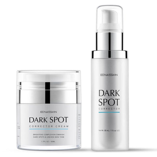 Dark Spot Remover Duo for Face & Body - Serum + Cream Combo | Targets Age Spots, Melasma, Sun Spots, Hyperpigmentation | Niacinamide & Natural Extracts for Women & Men