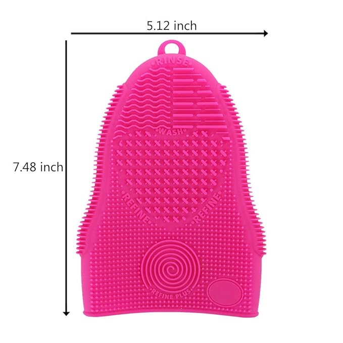 ScivoKaval Makeup Brush Cleaner Glove Mat Mitt Silicone Cosmetic Cleaning Scrubber Tool Face Brushes and Eye Brush Washing Pad Mint Green