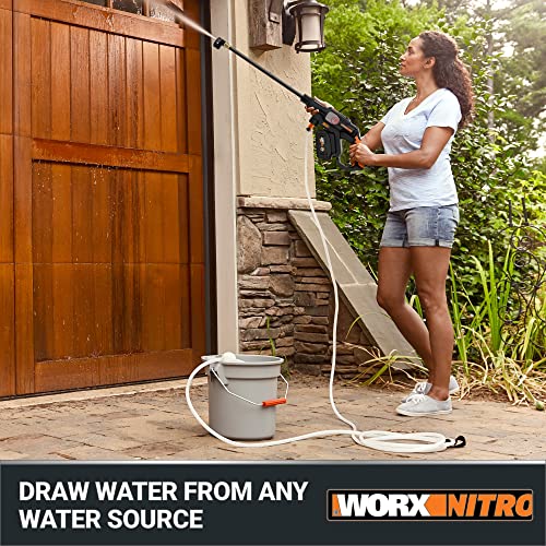 Worx Nitro Hydroshot 20V 710PSI Light-Duty Electric Pressure Washer with Brushless Motor Cordless, Lightweight, 5-in-1 Portable Power Cleaner, Power Share Compatible – Battery & Charger Included