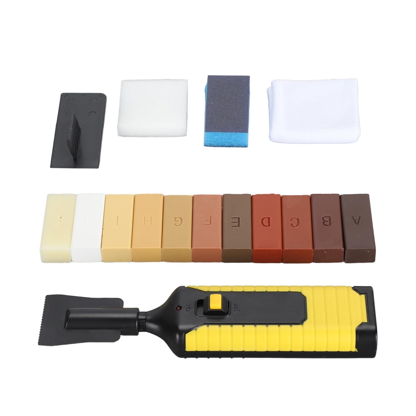Rengue Wood Floor Repair Kit, Easy Application, Ideal for Home Furniture and Laminate Floors, 16.8x3.7cm Size Wood Floor Repair Kit, Plastic Wax with Nan Household Daily Necessities