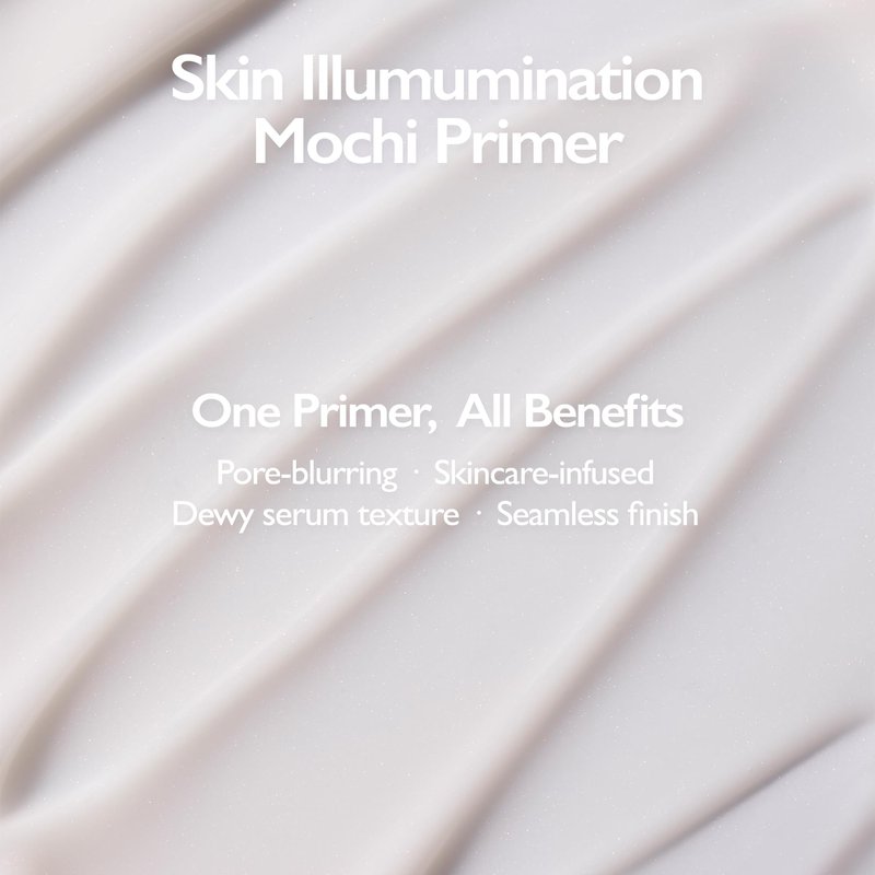 VIDIVICI Skin Illumination Mochi Primer 1.05 fl oz | K-Beauty Pore Blurring & Serum-Like Makeup Primer with 84% Skincare Ingredients, Pearl Soft Focus Effect, Hydrating & Makeup Gripping Base