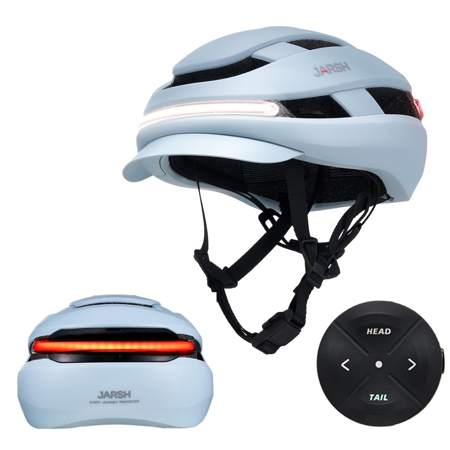 JARSH Commute Smart EBike Helmet with Lights | NTA-8776 Certified for Electric Bikes, Scooters | Cycling Helmet Night Ride | Turn Signal | Fidlock Buckle | Electric Bike Helmet for Adults, Men, Women