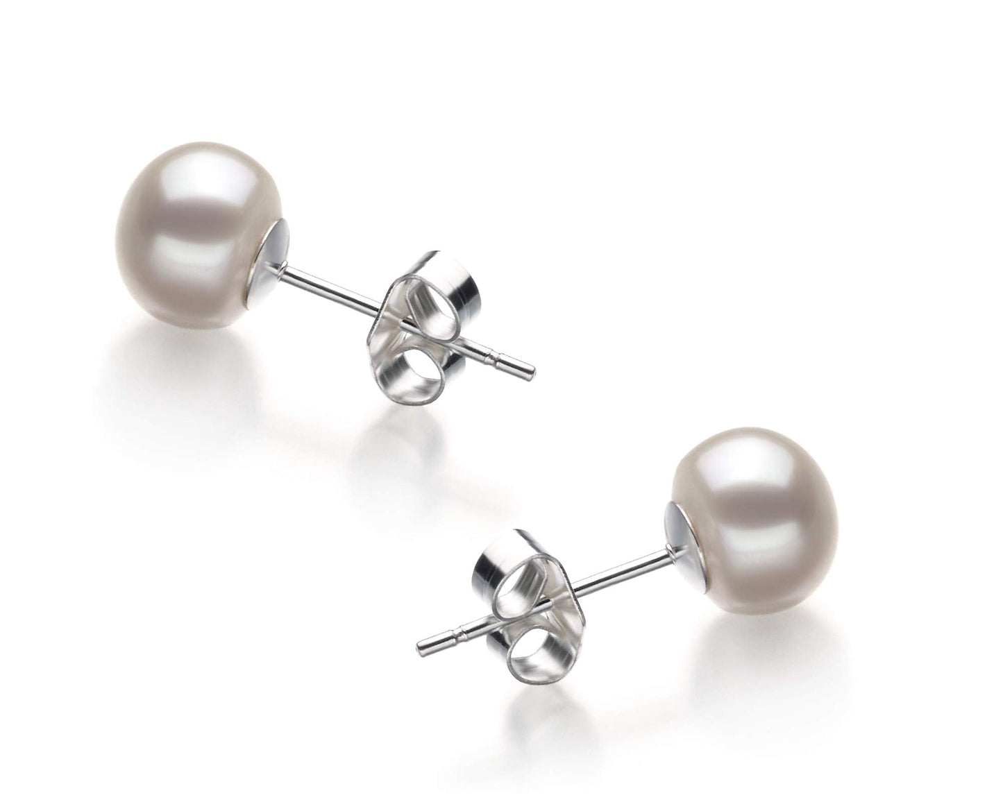 Juliane White 6-7mm Double Strand A Quality Freshwater 925 Sterling Silver Cultured Pearl Set For Women-23 in Matinee length