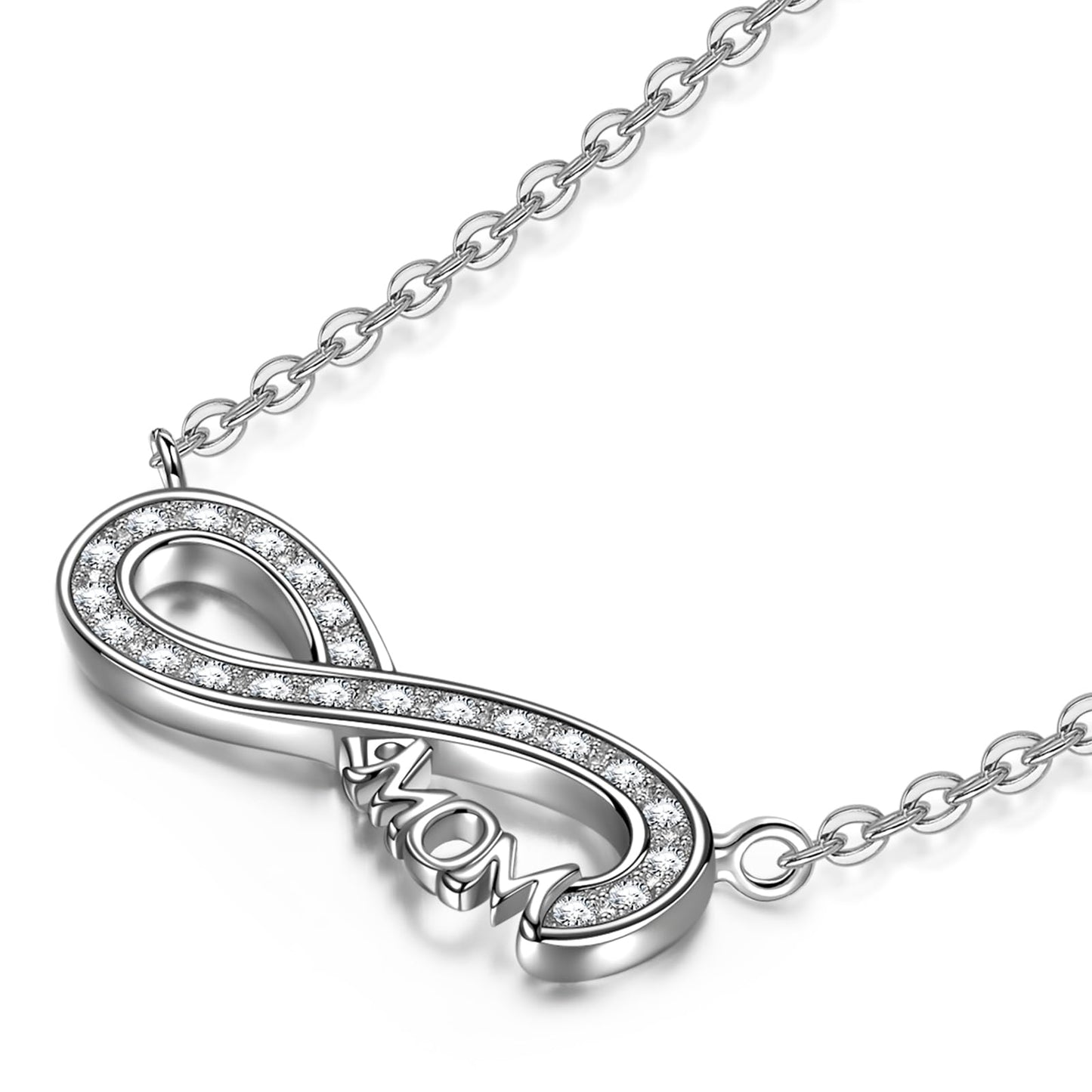 Kate Lynn Endless Love Infinity Necklace for Mom, Women Jewelry, Birthday Gifts Mothers Day Gifts for Mom Christmas Gift