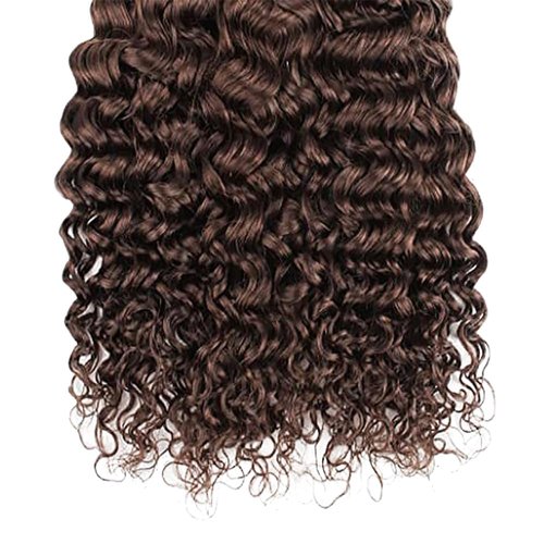 Giginger Bundles Human Hair 20 22 24 Inch Chocolate Brown Deep Wave Human Hair Bundles Deep Curly Unprocessed Quick Weave Soft Sewn In Hair Extensions for Black Women