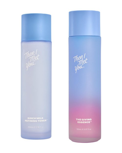 Then I Met You The Skin Balancing Duo Set, with Birch Milk Refining Toner and The Giving Essence, Nourishing & Brightening Duo