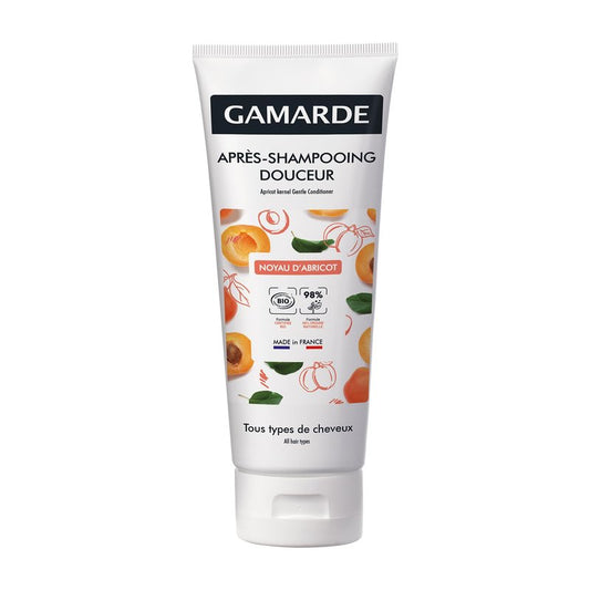 Gamarde Gentle Conditioner - Nourishing Hair Conditioner with Apricot Kernel Oil and Natural Vitamin E - Detangles, Brightens, and Softens - 6.76 oz