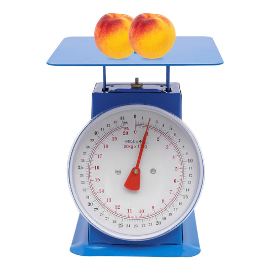 220lbs/100kg Mechanical Kitchen Scale, Mechanical Dial Scale with 13 x 13 Inch Weighing Pan, Heavy Duty Analog Dial Scale for Supermarkets Food Markets and Snack Shops