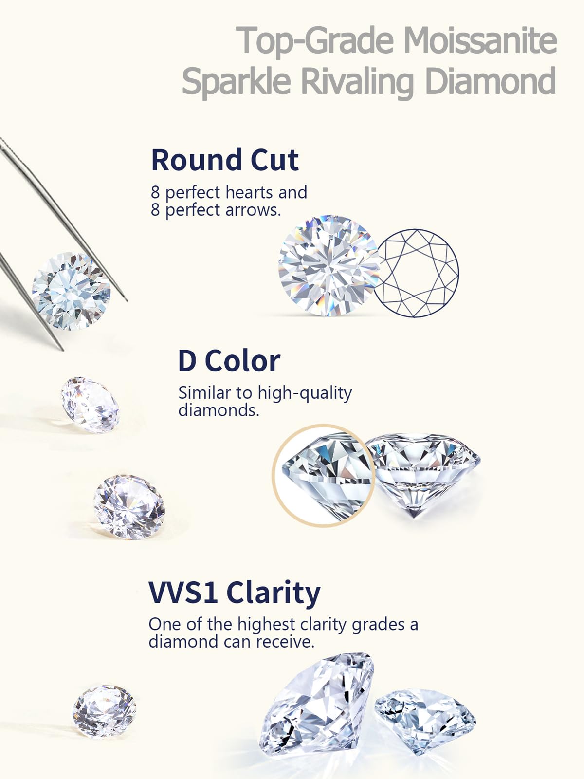 CYW Moissanite Gold Butterfly Ring for Women Adjustable 925 Sterling Silver Stacking Open Rings Size 9