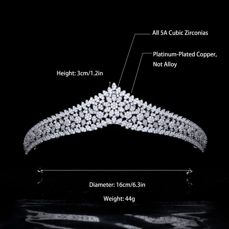 Cubic Zirconia Wedding Tiaras for Bride Small Sweet 16 Birthday Prom Queen Crown Pageant Headpieces Coronas Para 15 Anos Quinceaneras 2026 Silver Bridal Hair Accessories