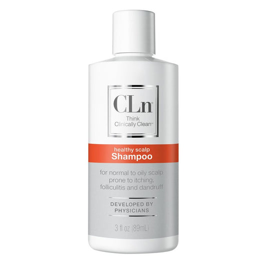 CLn Shampoo with Salicylic Acid – 3 fl oz, Clarifying Anti Dandruff Shampoo for Oily Hair, Itchy or Flaky Scalp Prone to Dandruff, Folliculitis & Seborrheic Dermatitis, Hypoallergenic Formula
